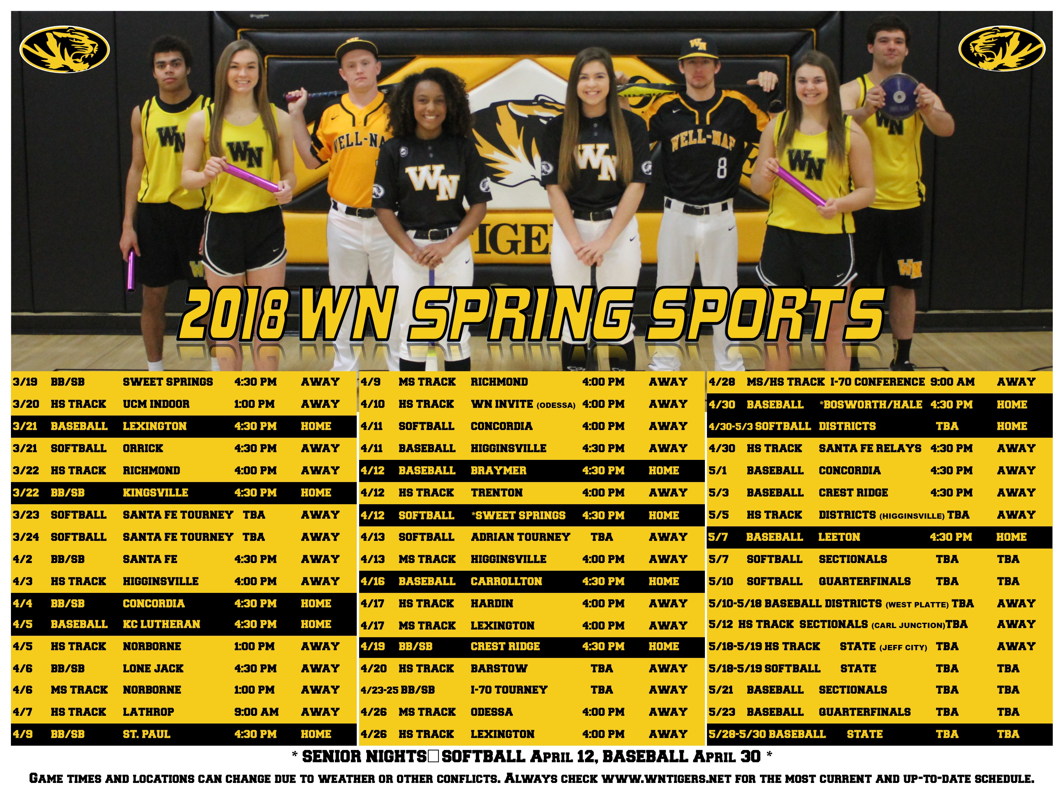 WellingtonNapoleon RIX Spring Sports Poster (Calendar)